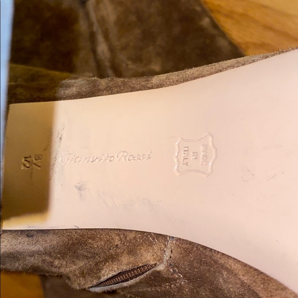 Gianvito Rossi Temple Brown Suede Platform Boots - Picture 7 of 11